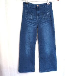 Nanette Lepore Girl's Studded Wide Leg Jean Size 12